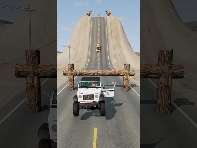 Cars vs Log Trap #1 - BeamNG.Drive