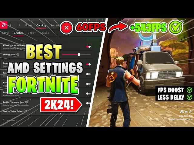 BEST AMD Radeon Settings For Fortnite in 2024  - Best Fortnite FPS Settings For Pc/Laptop