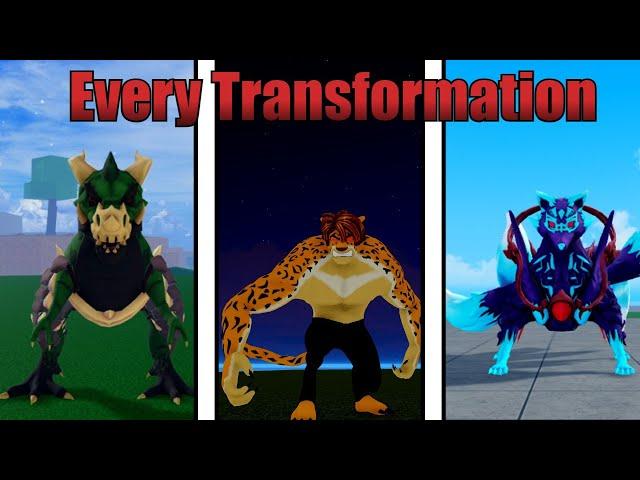 Every Transformation Fruit In Blox Fruits