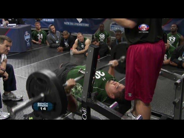 Stephen Paea Breaks Bench Press Record with 49 Reps! | 2011 NFL Combine