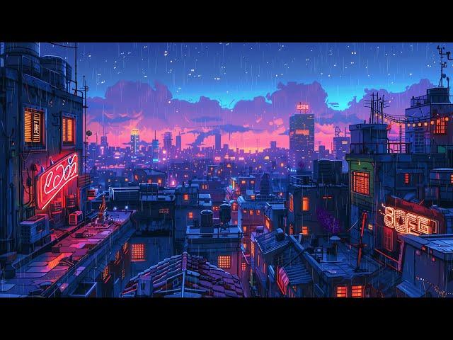 Relive 1980s Lofi City Vibes  Rainy Lofi Music Mix for Sleep, Study, and Focus  Lofi Rain Playlist