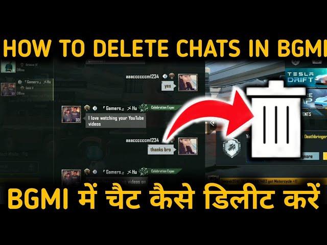 How To Delete Chats In BGMI | BGMI me Friends Chat Kaise Delete Kare | BGMI Chat Delete Guide