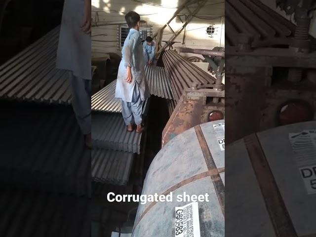 Making of roof corrugated GI sheet