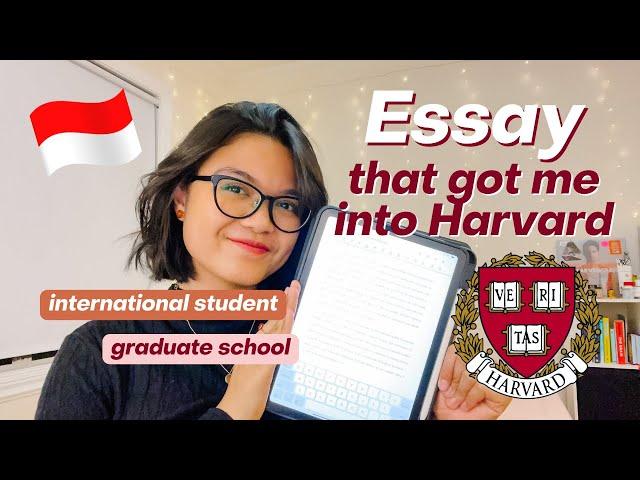 Reading the Essay that Got Me Into Harvard | Personal Statement | Indonesian Student