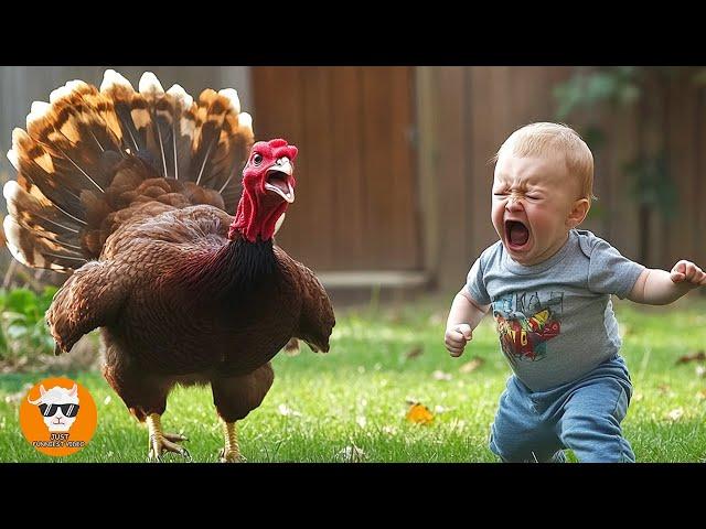 BABY AND ANIMAL - Crying Babies With Animals Moments #2 - Funny Baby Videos || Just Funniest