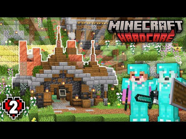 We Decorated Our BRAND NEW Mineshaft! - Minecraft Hardcore (#2)
