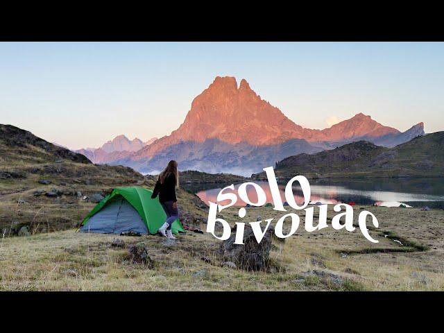 un bivouac seule en montagne