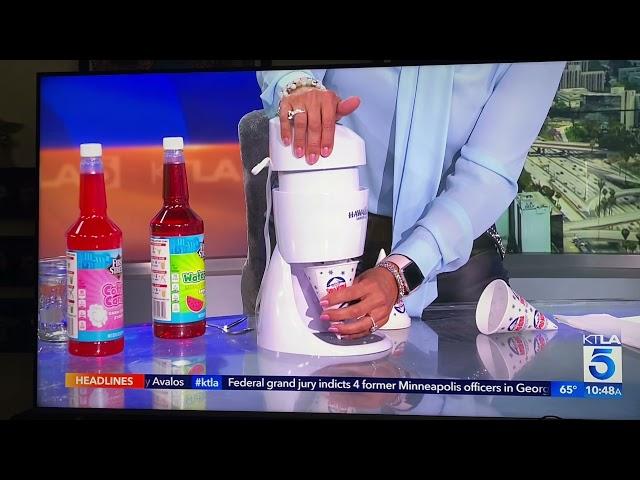 KTLA5 Hawaiian Ice + Cotton Candy maker demo GETS STICKY  May 8, 2021