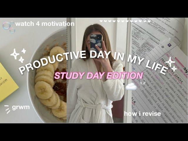 8:00 productive STUDY day in my life | how i REVISE & exam prep ⋆｡