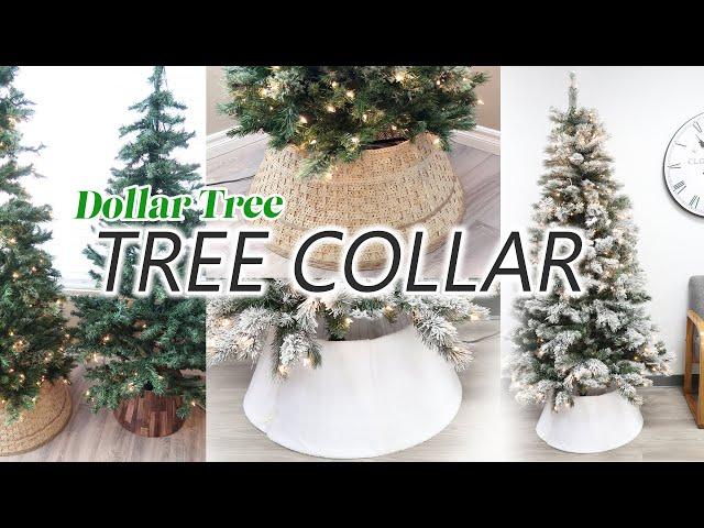 CHRISTMAS TREE COLLAR DIY / $1 Laundry Basket Christmas DIY/ Dollar Tree DIY