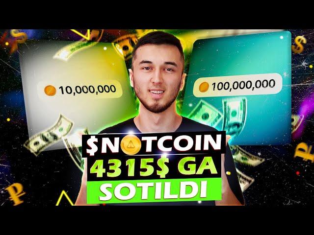 NOTCOIN sotish TELEFONDA  |  NOTCOIN dan pul yechish