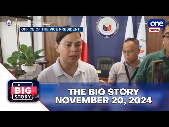 THE BIG STORY | VP Sara no comment on OVP's confidential fund receipts