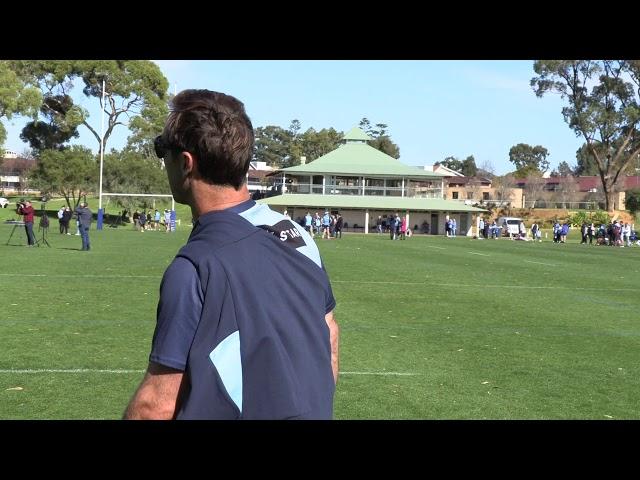 Andrew Johns gives Nathan Cleary a short kicking tutorial