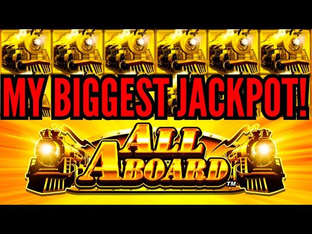 WOW! MY BIGGEST JACKPOT HANDPAY on ALL ABOARD at MAX BET!