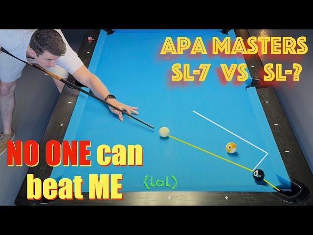 NO ONE can beat .... HIM?!!?  APA Master's Pool League!  SL-7 vs SL-?