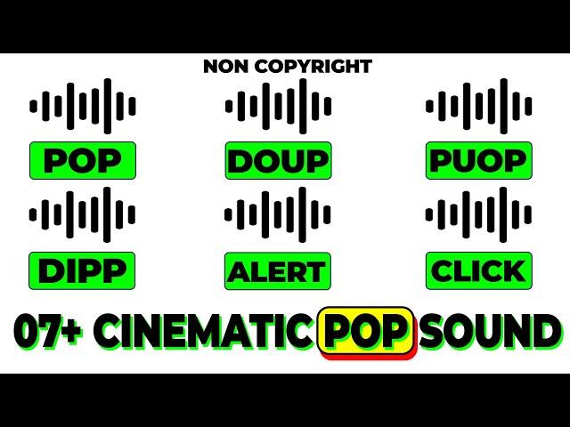 08+ pop sound effect | Punch, Bell & Pop sound effect | Cinematic pop sound effect [non copyright]