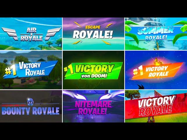 Evolution of Fortnite Victory Royale (Chapter 1 Season 1 - Chapter 6 Season 1)