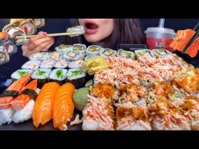 ASMR SUSHI & SASHIMI PLATTER MUKBANG (No Talking) EATING FOOD