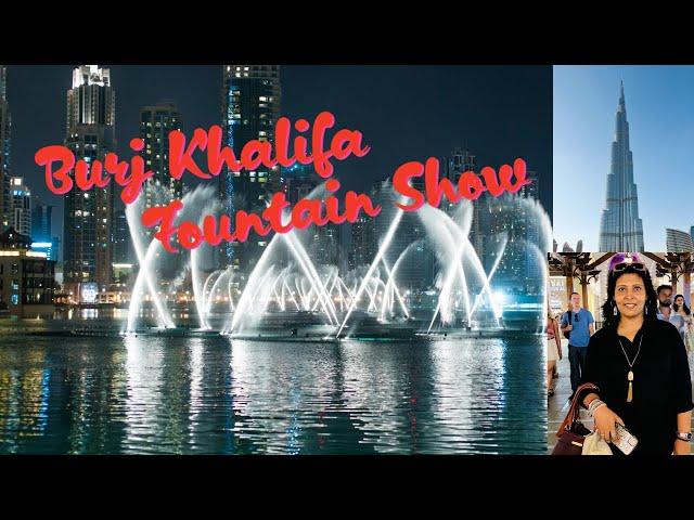 Burj Khalifa Fountain Show | Amazing Dancing Fountain & Laser Show | Dubai Mall | Dubai Fountain |