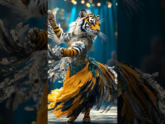 A Woman Fuses with A Tiger on AGT #americagottalent #agt #magic #talent #shorts