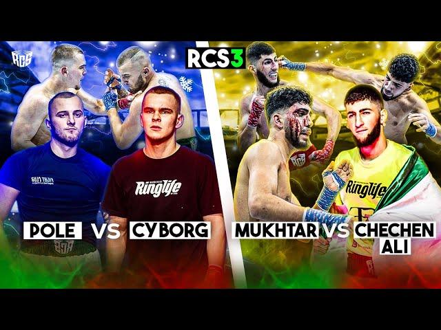 Andre "CYBORG" vs. Kacper "POLE" | Chechen Ali vs. Mukhtar Shekari -Ringlife Combat 3 Bareknuckle