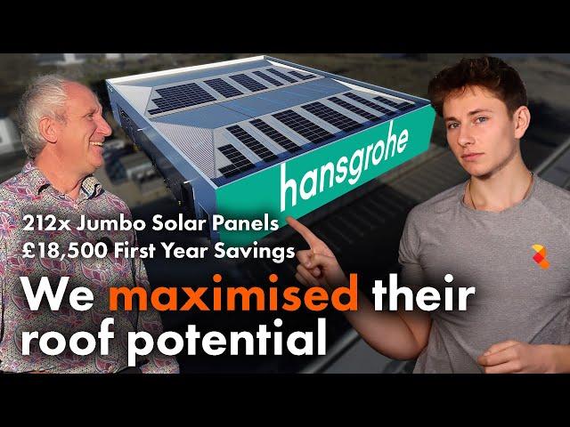 Warehouse Solar Installation - 212 Solar Panels | Hansgrohe UK Headquarters