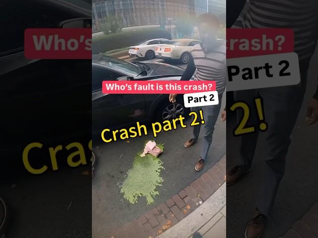 Would you sue him after this crash? #ubereats #crash #shorts