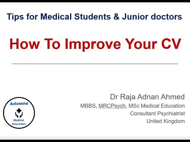 How to Improve CV | IMG Doctors & Medical Students | Tips to Improve CV