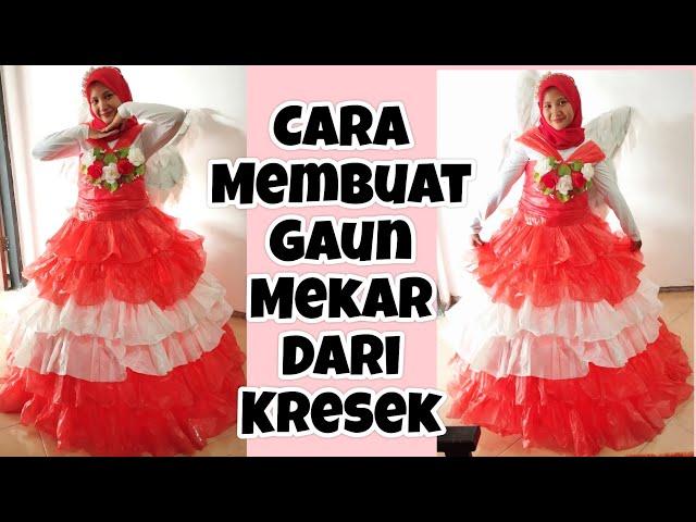 Cara Membuat Gaun dari Kresek | Membuat Baju Karnaval dari Kresek