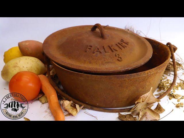 Old Falkirk Cast Iron Pot Restoration