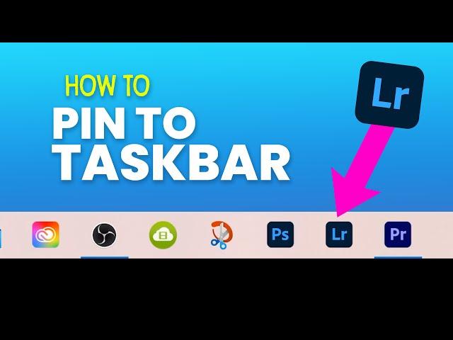 How To Pin a Program To The Taskbar Windows (pin to taskbar & unpin from taskbar)