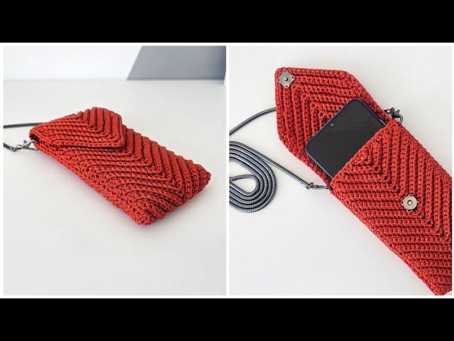 The easiest crochet handbag \ How to crochet a phone case