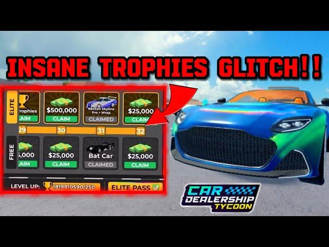 HOW TO DO NEW *OP* TROPHIES GLITCH IN NEW SEASON 13 IN Car dealership tycoon!!  | Mird CDT