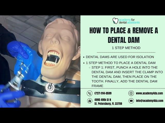 1-Step Method to Place a Dental Dam - Academy for Dental Assistants