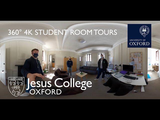 360° 4K first year student room tours of Jesus College, University of Oxford!!