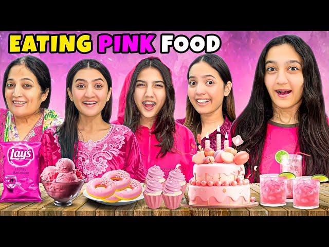 Eating Only Pink Food For 24 Hours Challenge|Ghr Ka Fridge Khrab Hogya | Rabia Faisal | Sistrology