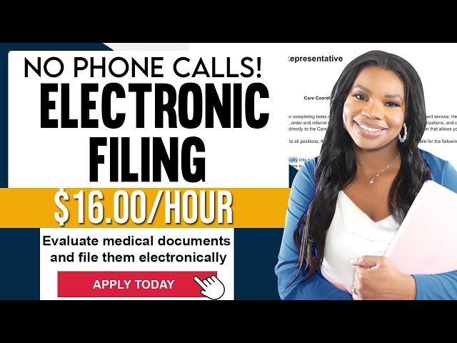  Get Paid to File Medical Documents from Home - No Phone Calls Required!