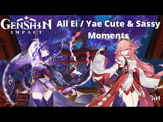All Ei (Raiden Shogun) and Yae Miko Cute & Sassy Moments As of Genshin Impact Version 2.5