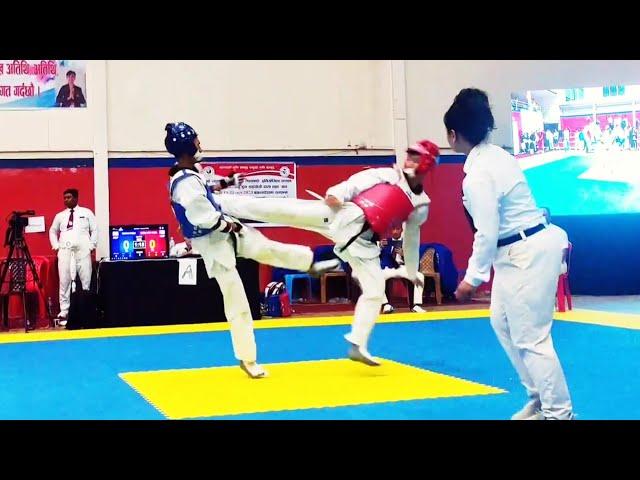 Karan Dholi Vs Niraj Thakuri || Taekwondo || Final 50Kg Fight