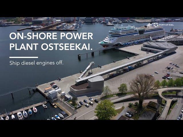 ON-SHORE POWER PLANT OSTSEEKAI. Ship diesel engines off.