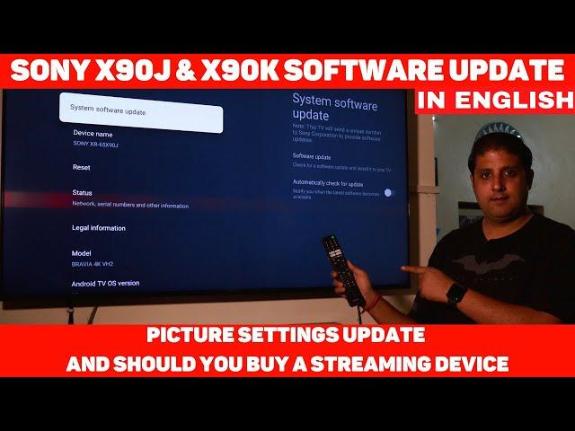 Sony Bravia X90J/X90K TV UPDATE: Picture And Streaming Settings