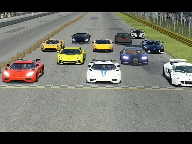 Koenigsegg One:1 vs Supercars at Monza 1966 Full Course