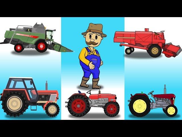 Beginner Farmer and Hard Work on the Farm - Tractors and Agricultural Vehicles for Kids