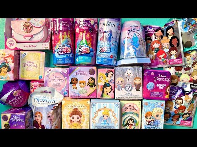 ASMR Disney Princess Toys Collection l Disney Doorables Frozen Snow Color Reveal dolls