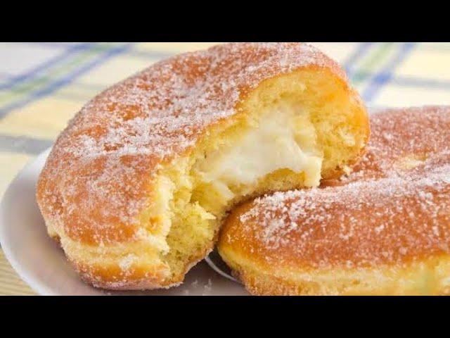 Donas rellenas SIN HORNO (la mejor receta y muy fácil) receta desde cero 