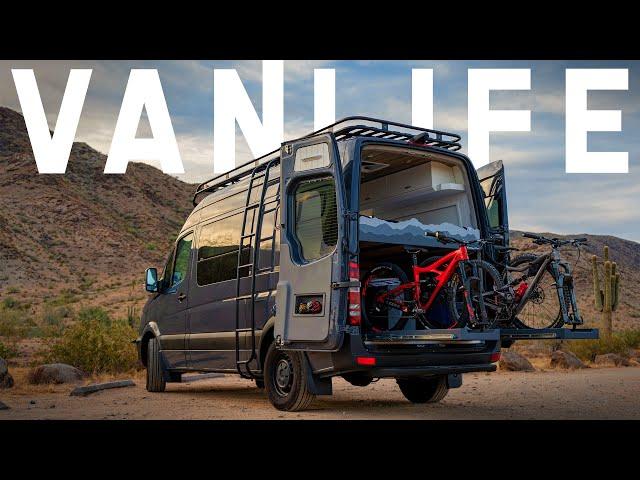 Ultimate Custom Mountain Bike Conversion Van - Van Life Tour