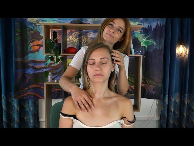 ASMR Real Person Scalp, Hair, Neck and Shoulders Massage & Reiki Roleplay for Deep Sleep