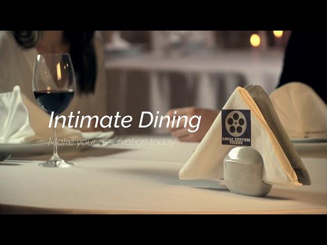 Restaurant Fine Dining Video Marketing Promo Video | Contact Local Custom Videos