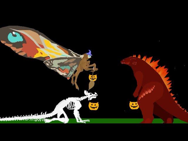 Godzilla, Mothra, and Anguirus go Trick or Treating (read desc)