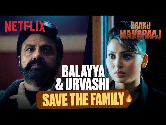 Balayya & Urvashi FIGHT Against DEADLY Assassins! | Daaku Maharaaj | Netflix India